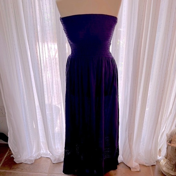 Dress Maxi Strapless Purple - Picture 1 of 3